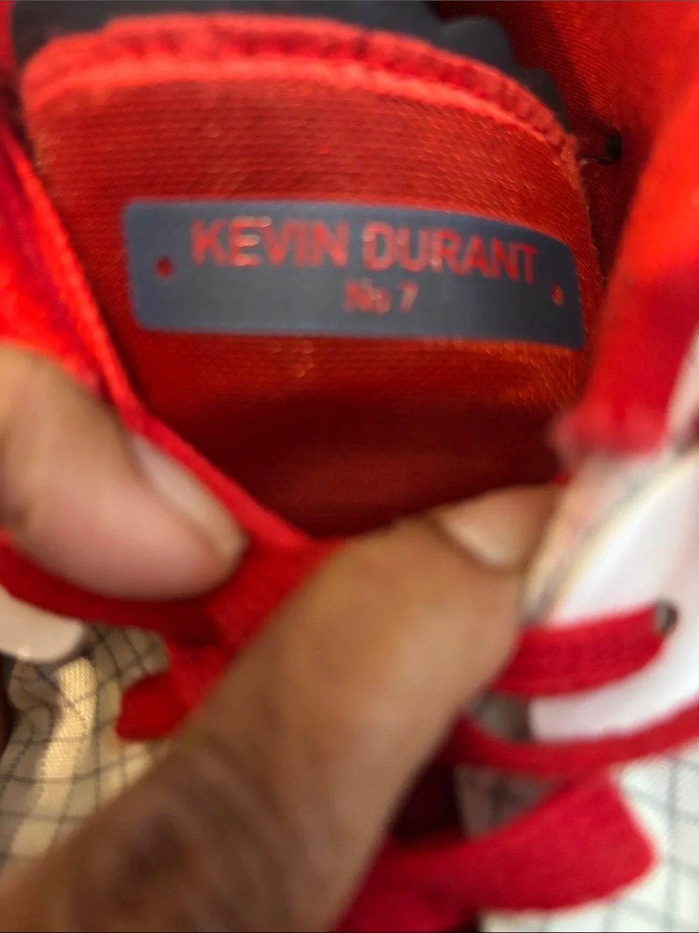 Men’s  High-Top Athletic Sneakers in White and Red
